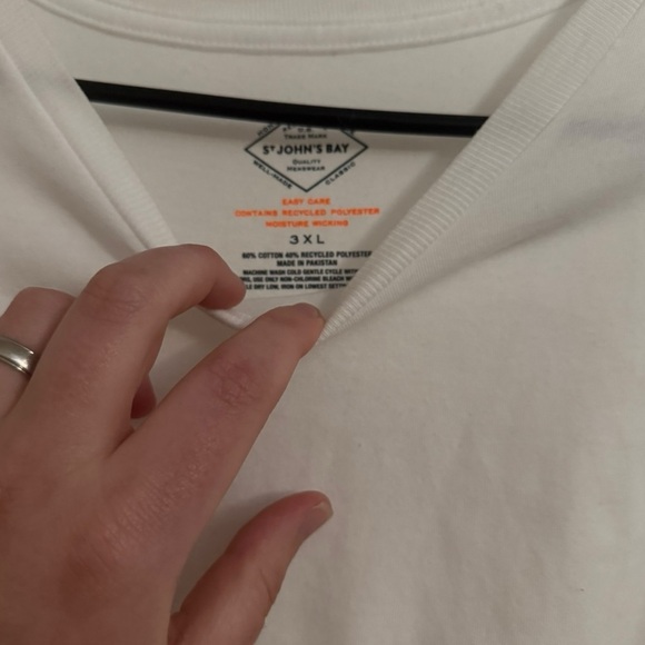 St. John’s Bay 3XL & 4XL Moisture Wicking TShirt Bundle Black and White - Picture 2 of 9